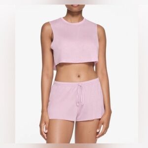 skims boyfriend  Crop Tank in Cherry Blossom